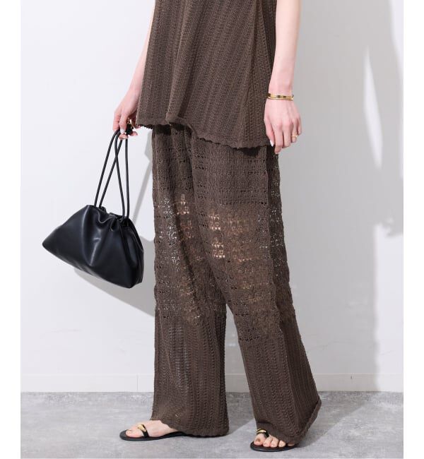 SLOBE IENA「《シリーズあり/予約》レース編みニットパンツ」|その他|