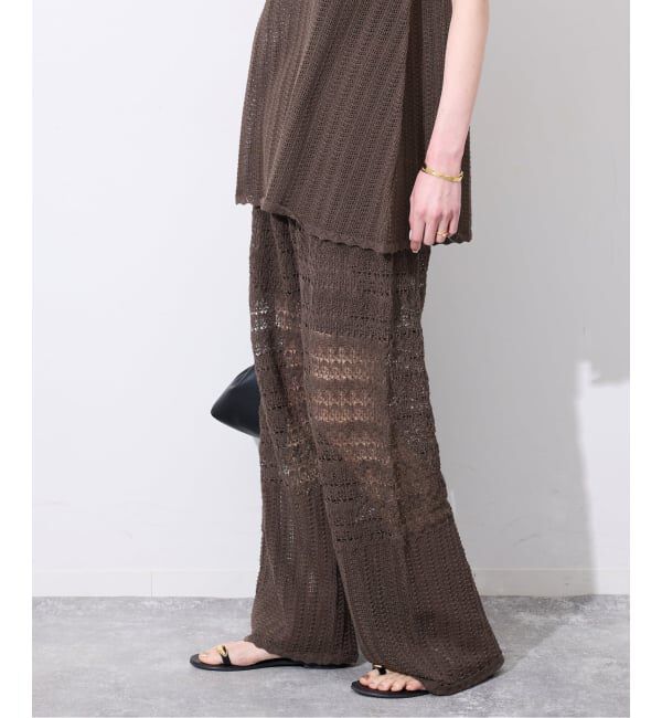 SLOBE IENA「《シリーズあり/予約》レース編みニットパンツ」|その他|