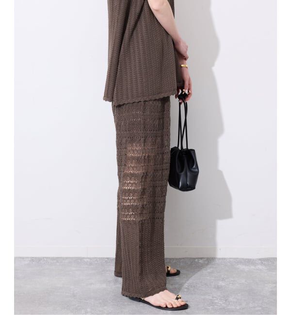 SLOBE IENA「《シリーズあり/予約》レース編みニットパンツ」|その他|