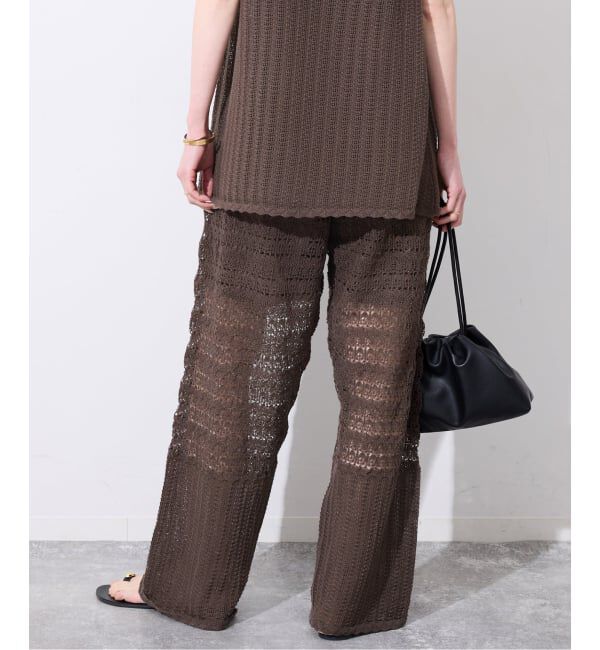 SLOBE IENA「《シリーズあり/予約》レース編みニットパンツ」|その他|