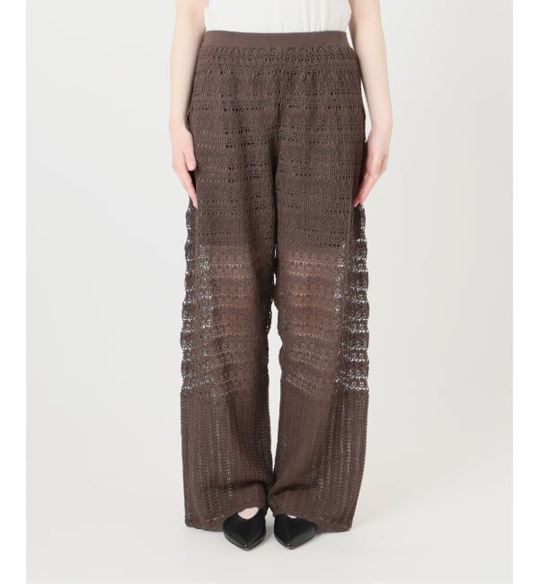 SLOBE IENA「《シリーズあり/予約》レース編みニットパンツ」|その他|