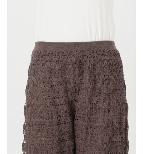 SLOBE IENA「《シリーズあり/予約》レース編みニットパンツ」|その他|