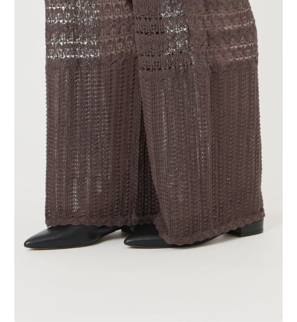 SLOBE IENA「《シリーズあり/予約》レース編みニットパンツ」|その他|