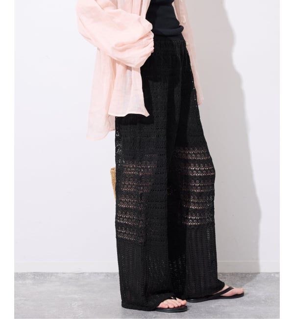 SLOBE IENA「《シリーズあり/予約》レース編みニットパンツ」|その他|