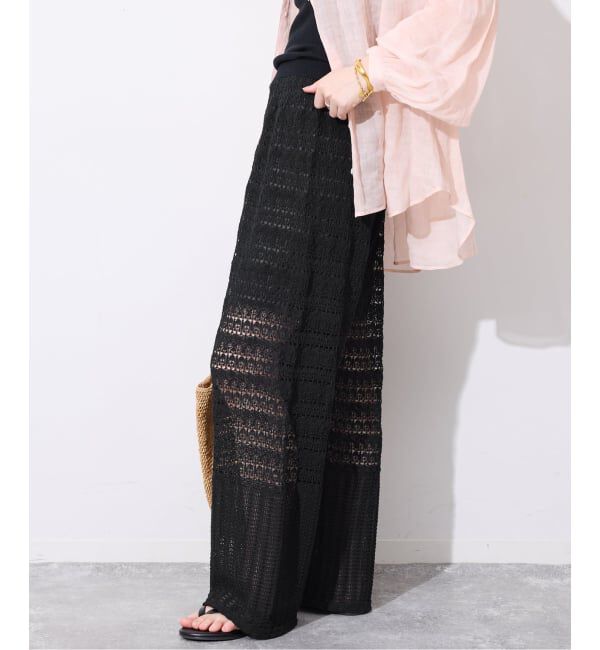 SLOBE IENA「《シリーズあり/予約》レース編みニットパンツ」|その他|