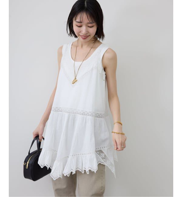 SLOBE IENA「《追加予約》リバーレースキャミワンピース」|ワンピース|