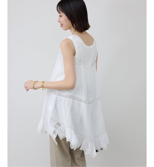 SLOBE IENA「《追加予約》リバーレースキャミワンピース」|ワンピース|