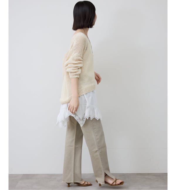 SLOBE IENA「《追加予約》リバーレースキャミワンピース」|ワンピース|