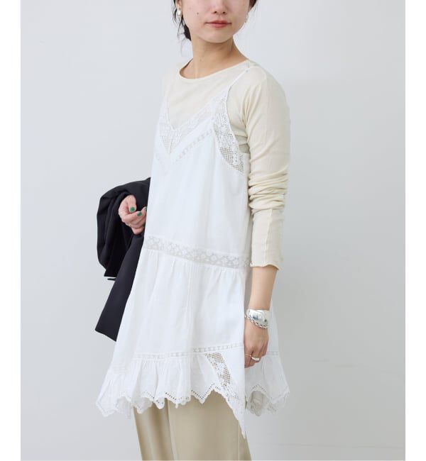 SLOBE IENA「《追加予約》リバーレースキャミワンピース」|ワンピース|