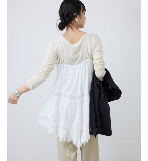 SLOBE IENA「《追加予約》リバーレースキャミワンピース」|ワンピース|