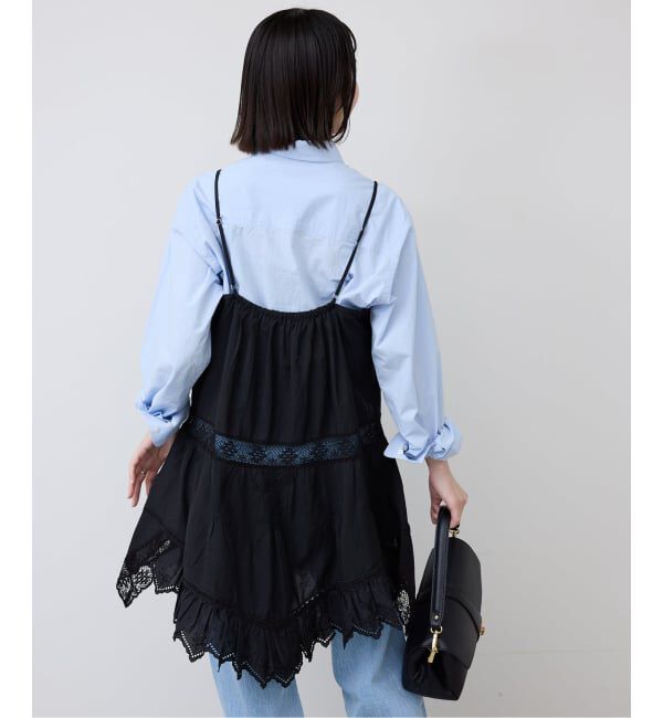 SLOBE IENA「《追加予約》リバーレースキャミワンピース」|ワンピース|