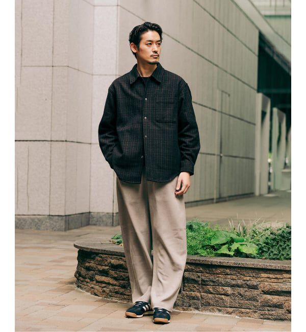 EDIFICE「コットン ツイード リングドット シャツ」|シャツ・ブラウス|