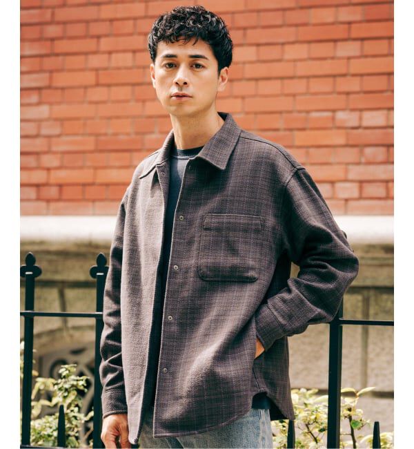 EDIFICE「コットン ツイード リングドット シャツ」|シャツ・ブラウス|