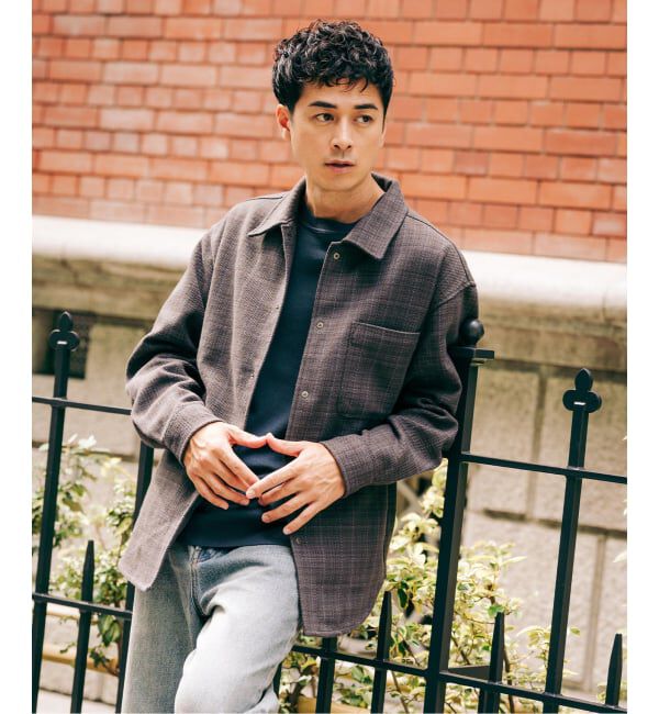 EDIFICE「コットン ツイード リングドット シャツ」|シャツ・ブラウス|