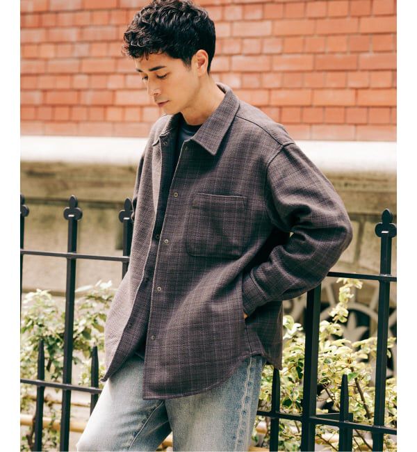 EDIFICE「コットン ツイード リングドット シャツ」|シャツ・ブラウス|