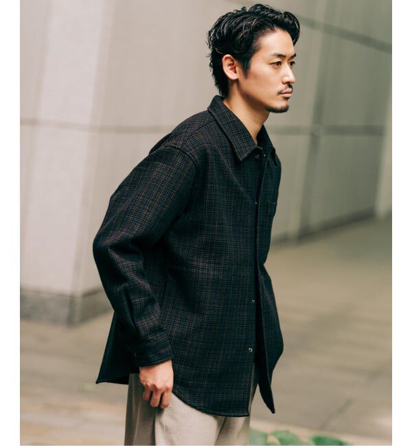 EDIFICE「コットン ツイード リングドット シャツ」|シャツ・ブラウス|