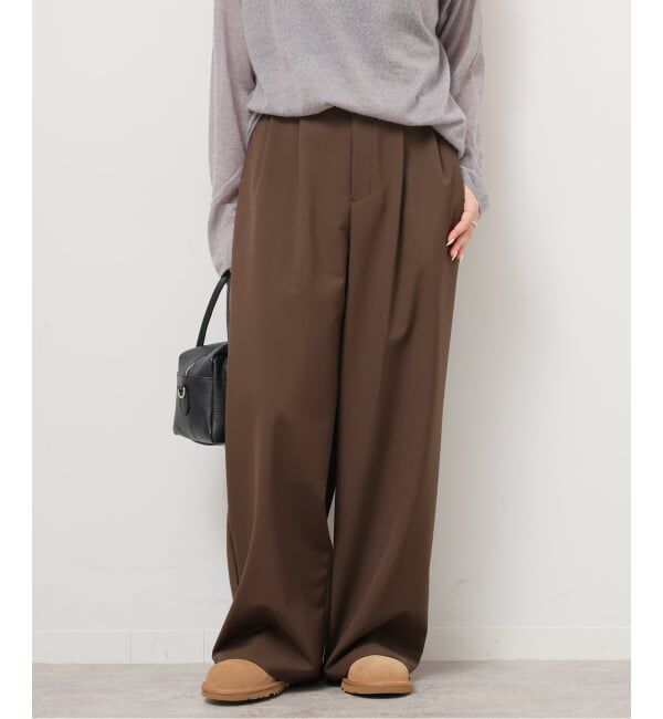 JOURNAL STANDARD relume「エターンドルクロス2タックワイドパンツ」|スラックス|ブラウン