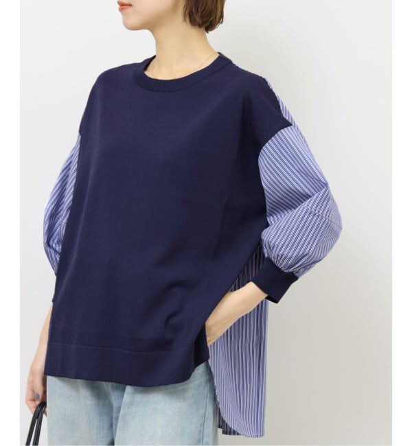 JOURNAL STANDARD relume「【TORRAZZO DONNA/トラッゾドンナ】ドッキングプルオーバー」|シャツ・ブラウス|ネイビー