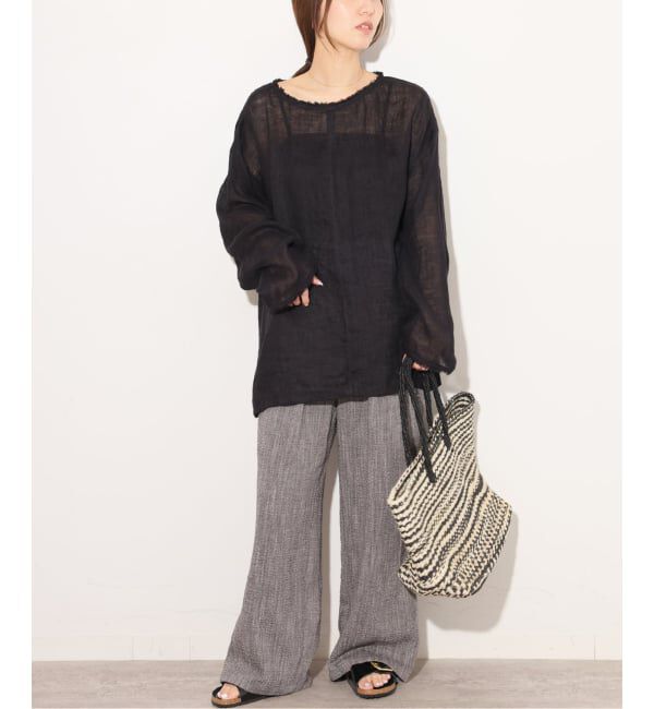 JOURNAL STANDARD relume「《予約》リネンガーゼロングスリーブビッグプルオーバー」|シャツ・ブラウス|