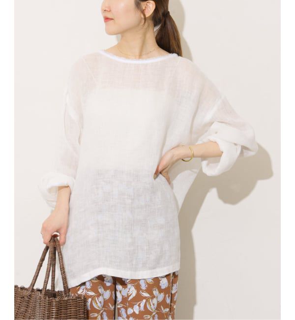 JOURNAL STANDARD relume「《予約》リネンガーゼロングスリーブビッグプルオーバー」|シャツ・ブラウス|