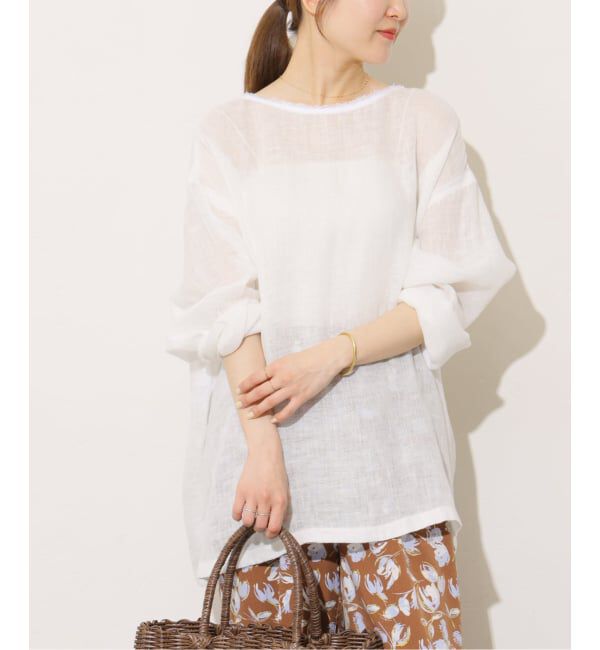 JOURNAL STANDARD relume「《予約》リネンガーゼロングスリーブビッグプルオーバー」|シャツ・ブラウス|