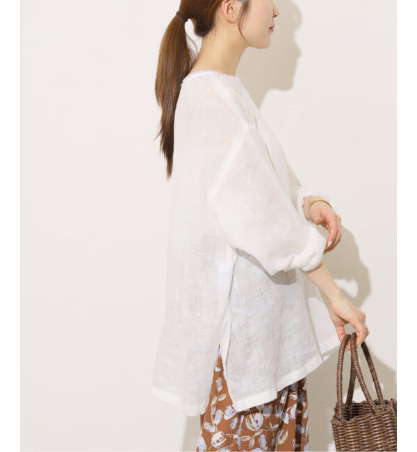 JOURNAL STANDARD relume「《予約》リネンガーゼロングスリーブビッグプルオーバー」|シャツ・ブラウス|