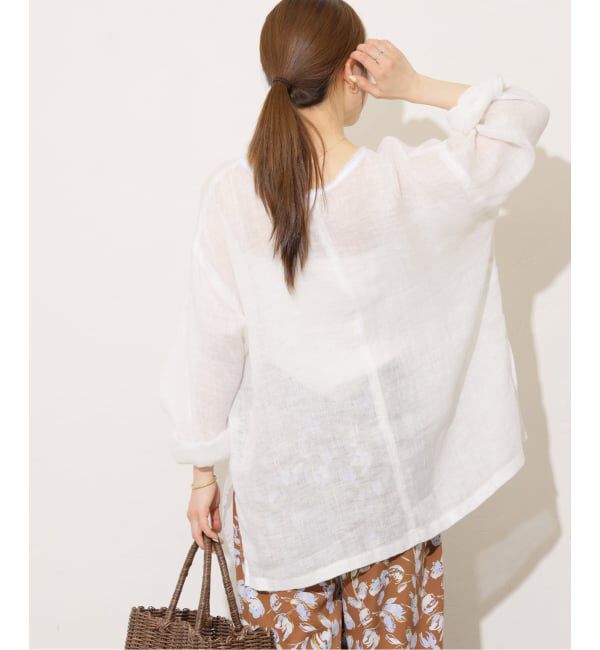 JOURNAL STANDARD relume「《予約》リネンガーゼロングスリーブビッグプルオーバー」|シャツ・ブラウス|