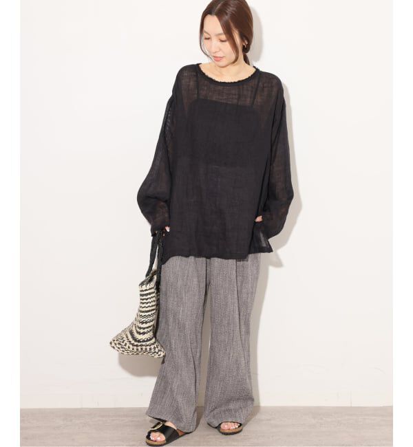 JOURNAL STANDARD relume「《予約》リネンガーゼロングスリーブビッグプルオーバー」|シャツ・ブラウス|
