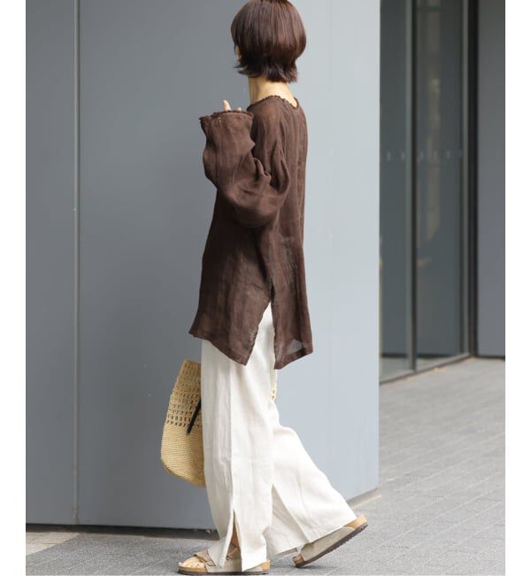 JOURNAL STANDARD relume「《予約》リネンガーゼロングスリーブビッグプルオーバー」|シャツ・ブラウス|