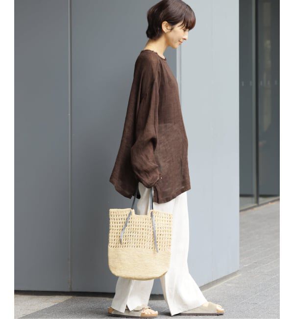 JOURNAL STANDARD relume「《予約》リネンガーゼロングスリーブビッグプルオーバー」|シャツ・ブラウス|