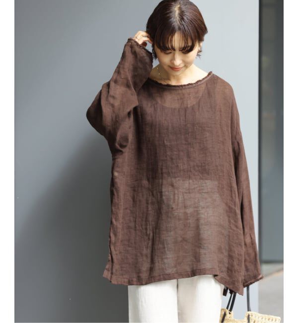 JOURNAL STANDARD relume「《予約》リネンガーゼロングスリーブビッグプルオーバー」|シャツ・ブラウス|