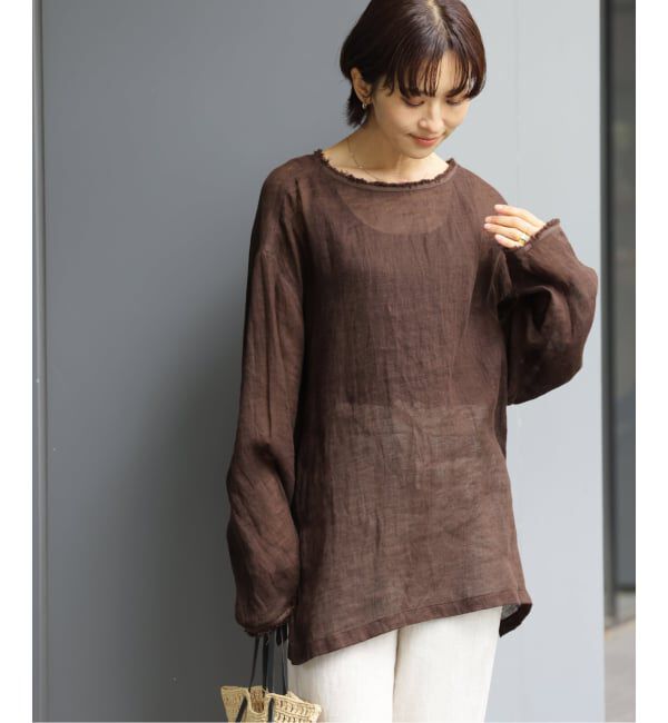 JOURNAL STANDARD relume「《予約》リネンガーゼロングスリーブビッグプルオーバー」|シャツ・ブラウス|