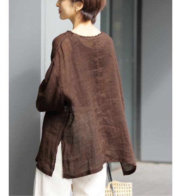 JOURNAL STANDARD relume「《予約》リネンガーゼロングスリーブビッグプルオーバー」|シャツ・ブラウス|