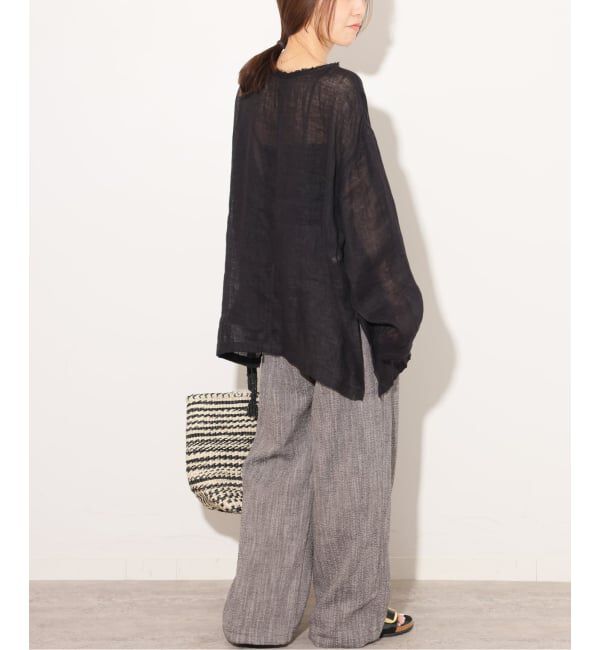 JOURNAL STANDARD relume「《予約》リネンガーゼロングスリーブビッグプルオーバー」|シャツ・ブラウス|