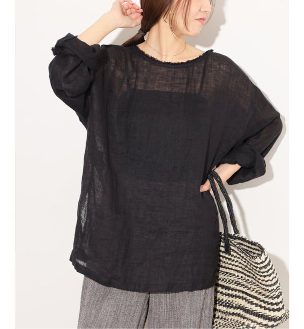 JOURNAL STANDARD relume「《予約》リネンガーゼロングスリーブビッグプルオーバー」|シャツ・ブラウス|
