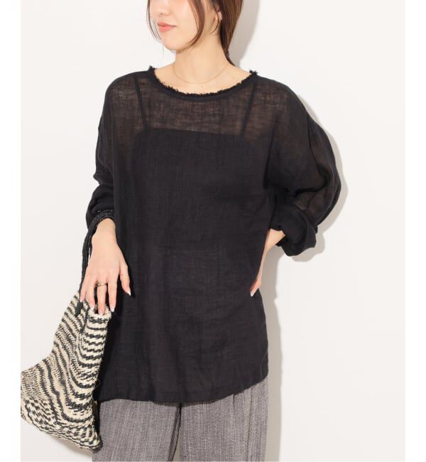 JOURNAL STANDARD relume「《予約》リネンガーゼロングスリーブビッグプルオーバー」|シャツ・ブラウス|