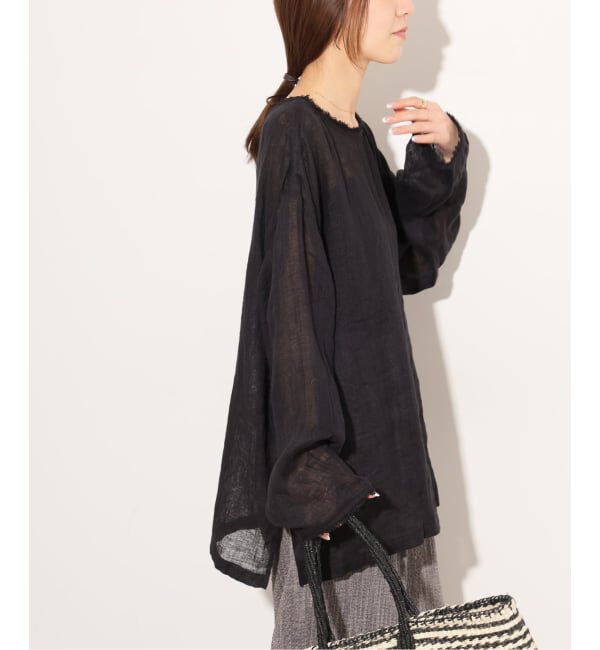 JOURNAL STANDARD relume「《予約》リネンガーゼロングスリーブビッグプルオーバー」|シャツ・ブラウス|