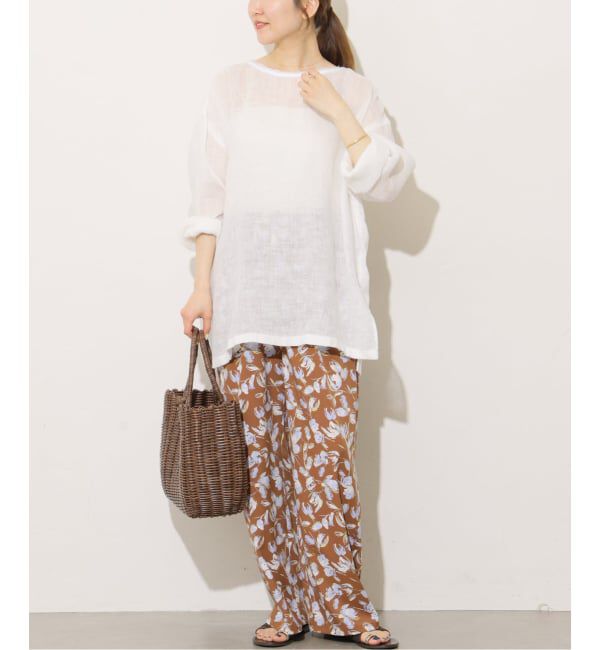 JOURNAL STANDARD relume「《予約》リネンガーゼロングスリーブビッグプルオーバー」|シャツ・ブラウス|