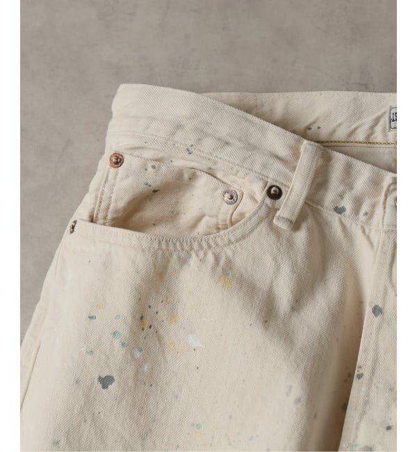 J.S.Homestead「J.S.Homestead / アイボリー モス ドリップ ワイド 5ポケット パンツ」|デニム|