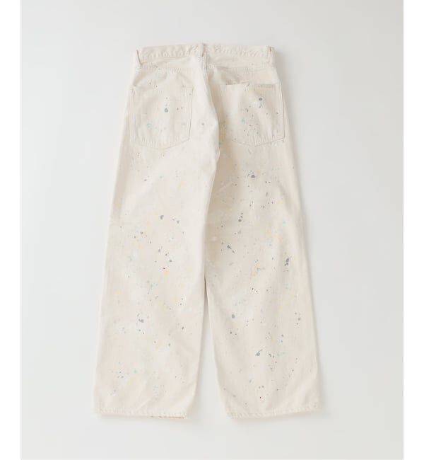 J.S.Homestead「J.S.Homestead / アイボリー モス ドリップ ワイド 5ポケット パンツ」|デニム|