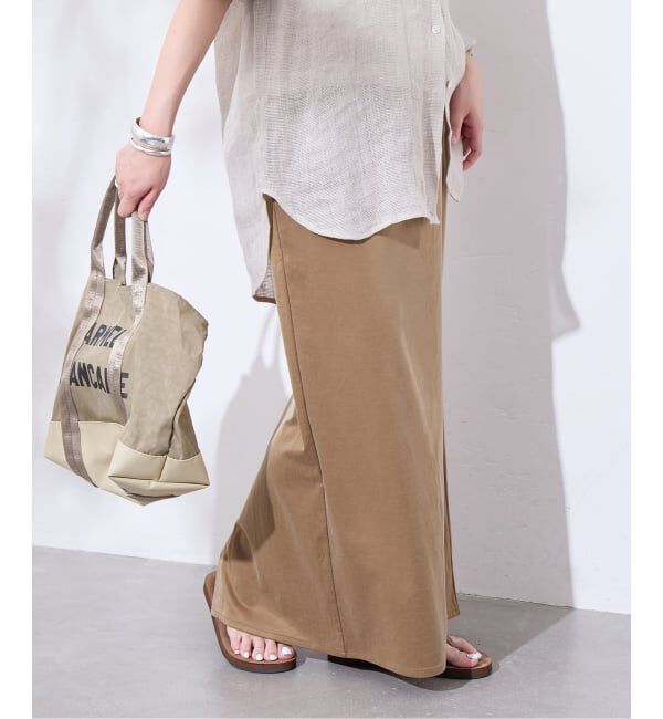 JOURNAL STANDARD「《追加2》フィブリルキュプラジャージーマキシスカート」|スカート|キャメル