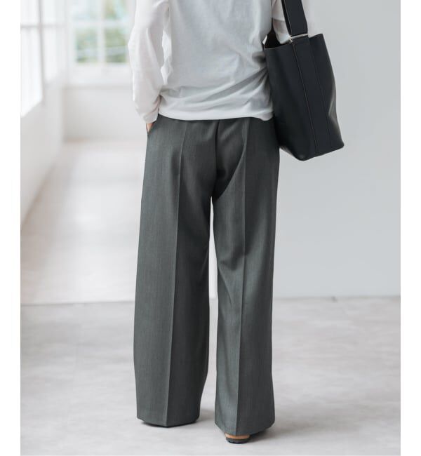 Spick and Span「《手洗い可》P/Wイージースラックスパンツ」|スラックス|