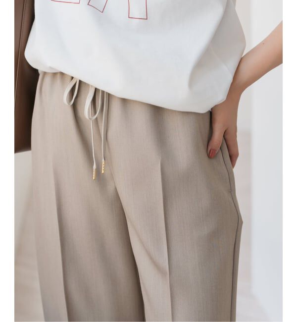 Spick and Span「《手洗い可》P/Wイージースラックスパンツ」|スラックス|