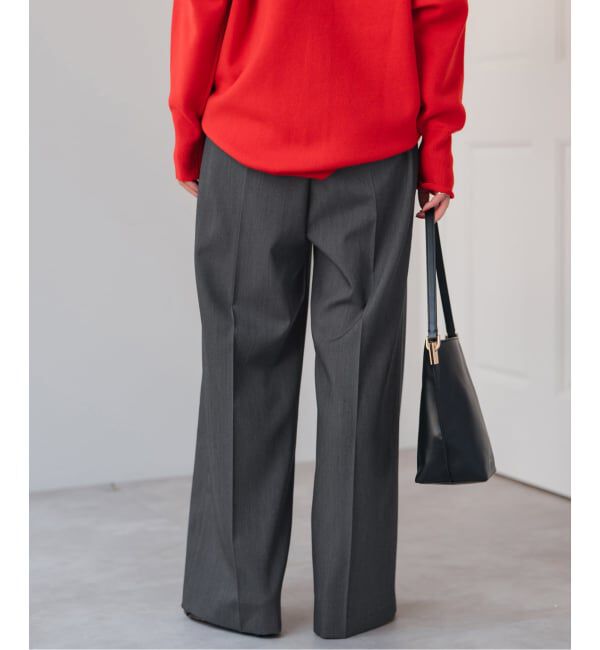 Spick and Span「《手洗い可》P/Wイージースラックスパンツ」|スラックス|