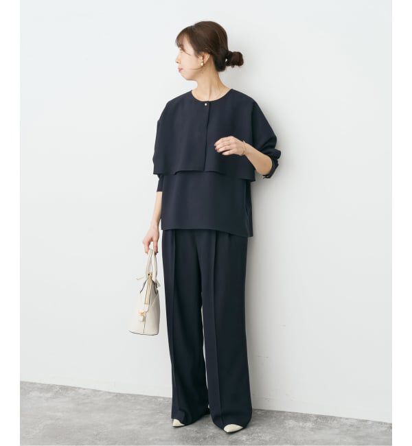 Spick and Span「《セットアップ可》ウォッシャブル2タックパンツ」|スラックス|