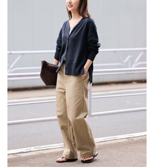 FRAMeWORK「ペーパーコットン Vカーディガン」|カーディガン|