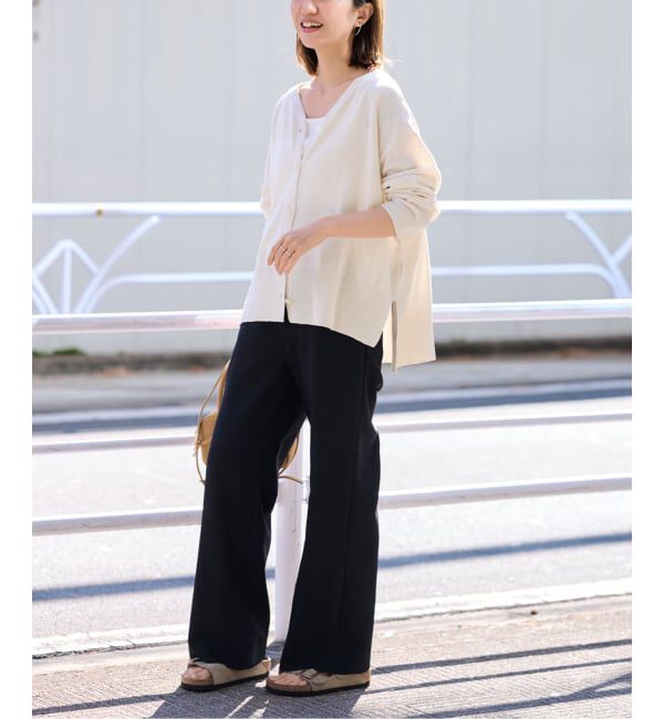 FRAMeWORK「ペーパーコットン Vカーディガン」|カーディガン|