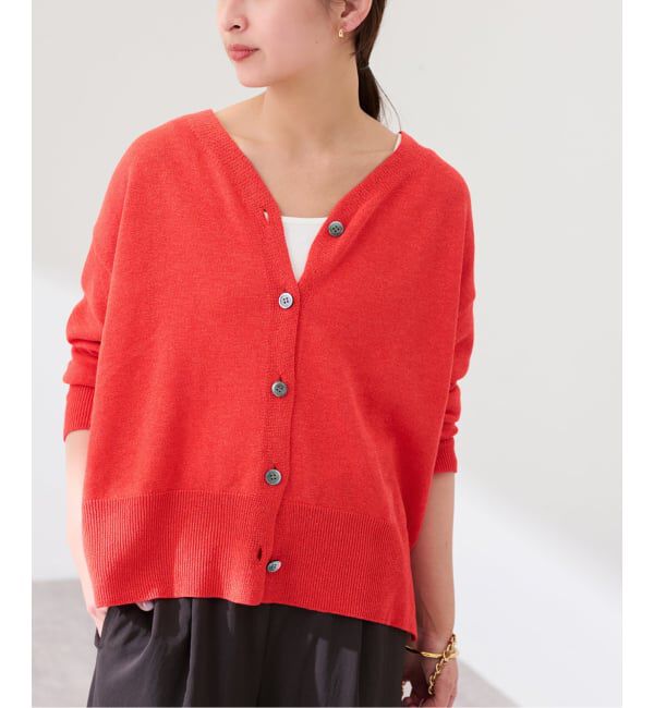FRAMeWORK「ペーパーコットン Vカーディガン」|カーディガン|