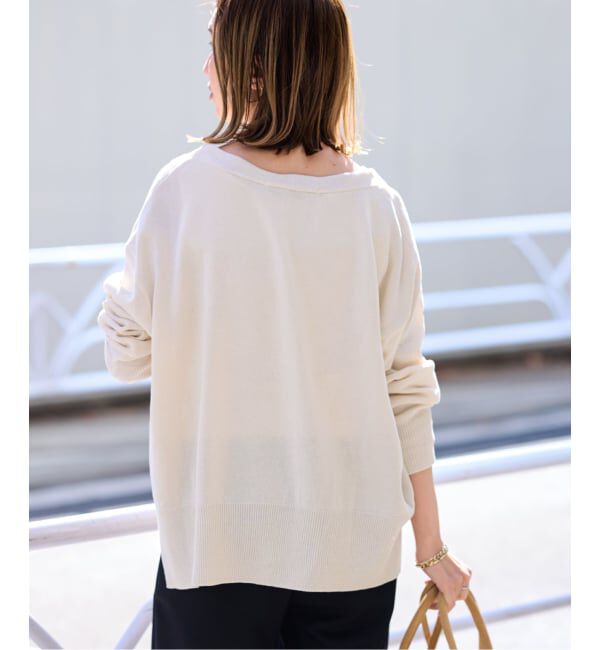 FRAMeWORK「ペーパーコットン Vカーディガン」|カーディガン|