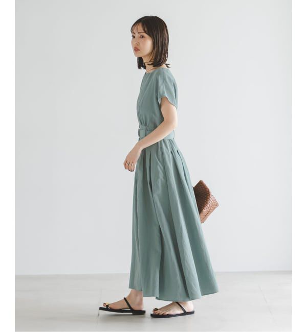 NOBLE「《予約》ベルテッドフィット&フレアワンピース」|ワンピース|